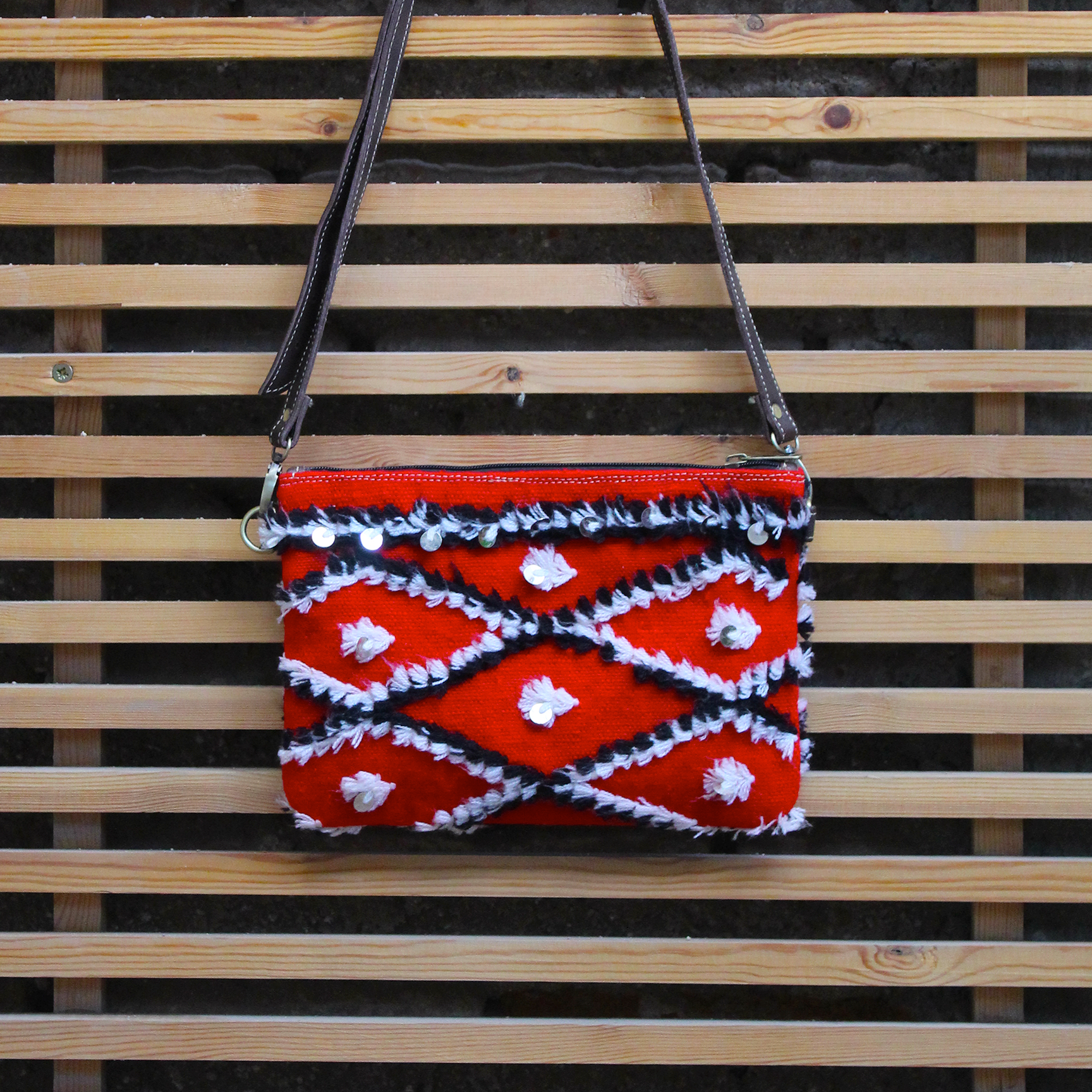 Red Moroccan purse