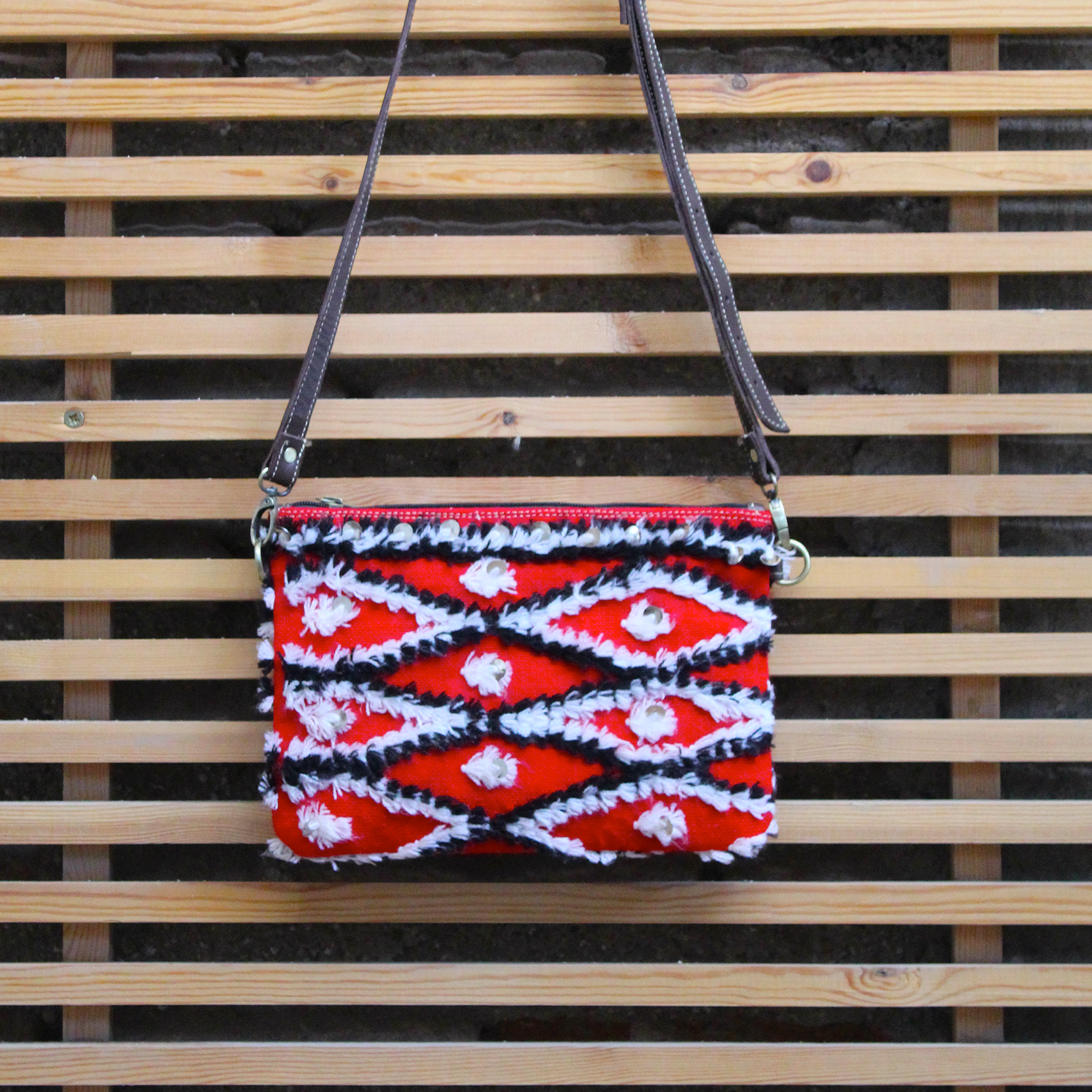Red Moroccan purse